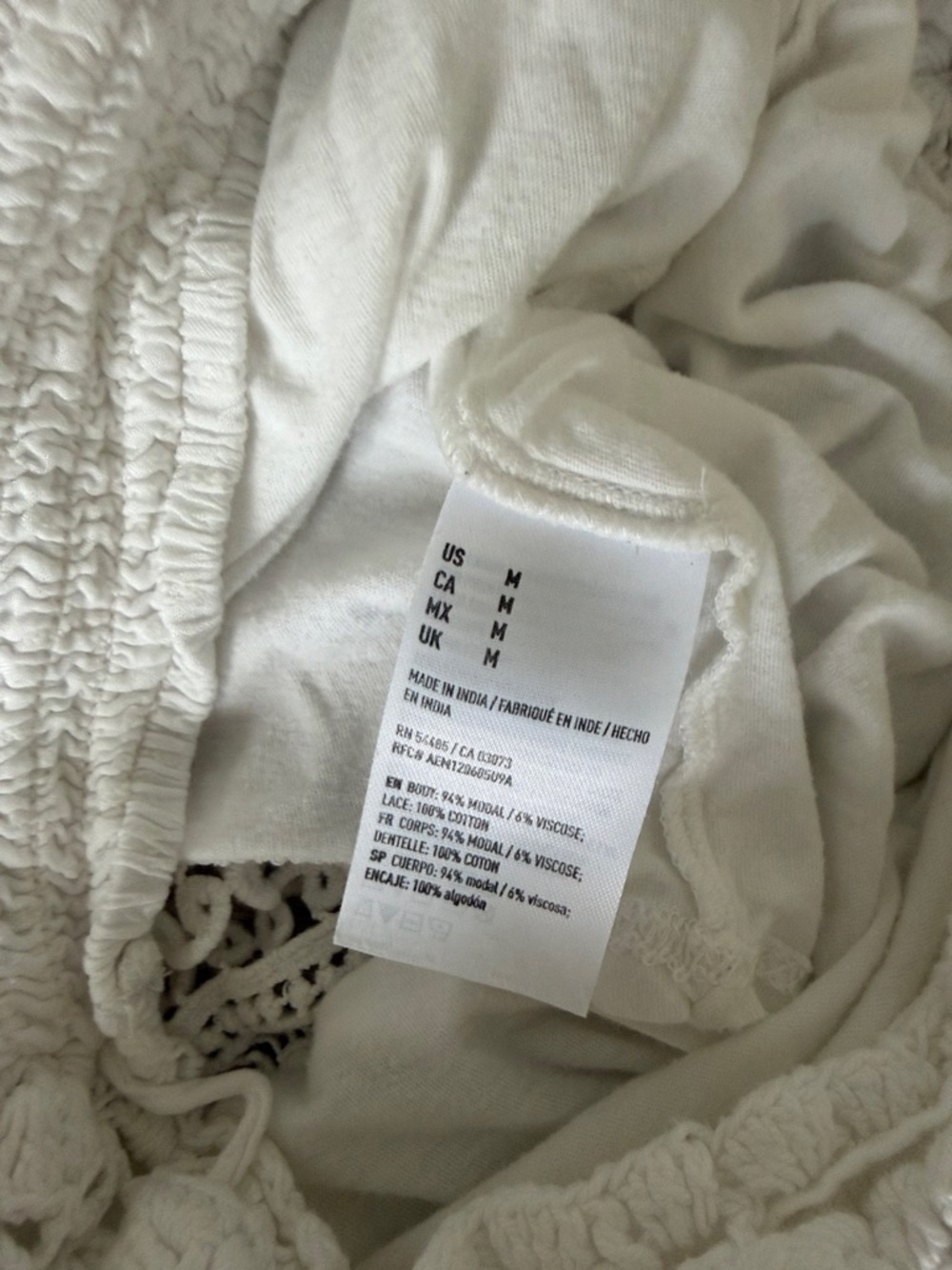 American Eagle Outfitters White High-Waist Crochet cotton Lace Comfy Shorts M - Picture 11 of 11